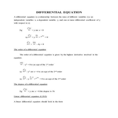 Solve Differential Equations with Ease | PDF