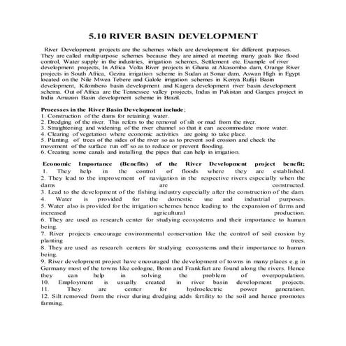 RIVER BASIN DEVELOPMENT