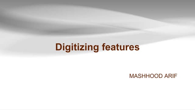 Digitizing features_2 in ARC GIS
