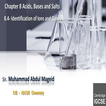 8.4 identification of ions and gases 