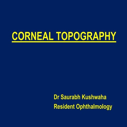 Corneal topography