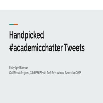 Handpicked #academicchatter Tweets