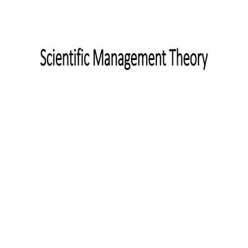 .scientific management