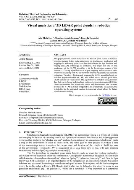 “Introduction to Visual Simultaneous Localization and Mapping (VSLAM ...