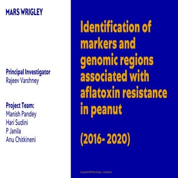 Research Program Genetic Gains (RPGG) Review Meeting 2021: Identification of ...