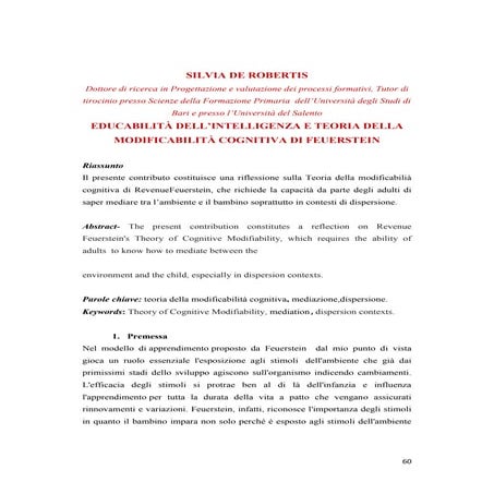 8. articolo modificabilita' cognitiva= 1 ora