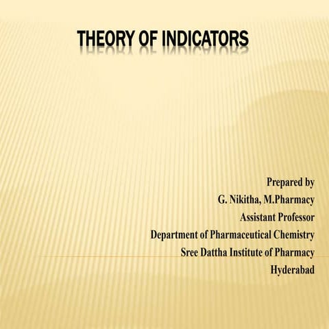 8. theory of indicators