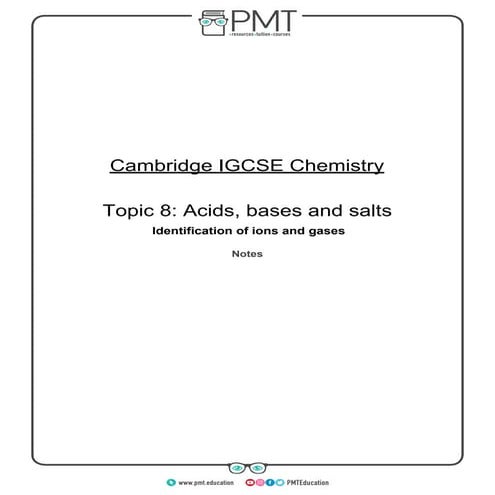 8.4. identification of ions and gases