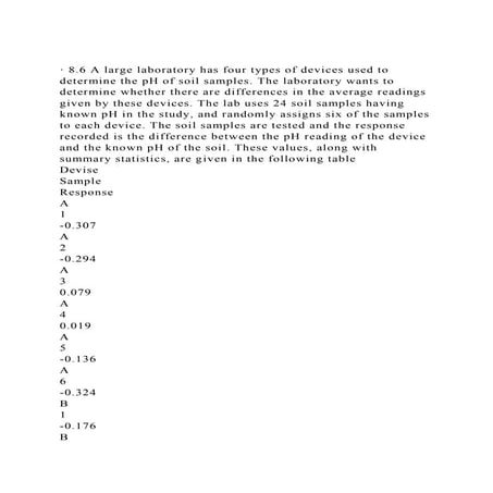 · 8.6 A large laboratory has four types of devices used to determi.docx