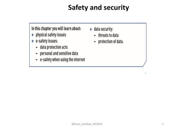 IGCSE ICT - Safety and Security - Ajiro Tech | PDF