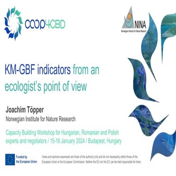 8. KM-GBF indicators from an ecologist’s point of view - Joachim Topper.pptx