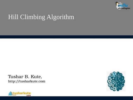 Hill Climbing Algorithm in Artificial Intelligence | PPT