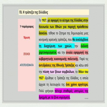 Γ8. Η Τράπεζα της Ελλάδος_ιστορία προσανατολισμού