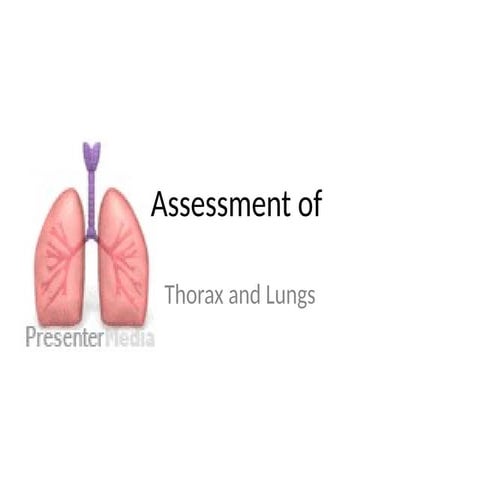 Health assessment - Thorax and lungs Nursing | PPTX