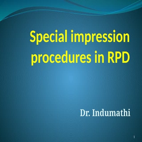 8. Special impression procedures in RPD.pptx