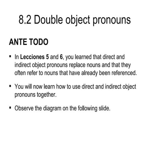 8.2 Double object pronouns | PPT