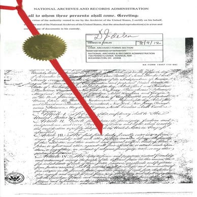 ARTICLES OF CONFEDERATION - A CERTIFIED COPY