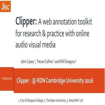 Clipper, research data network