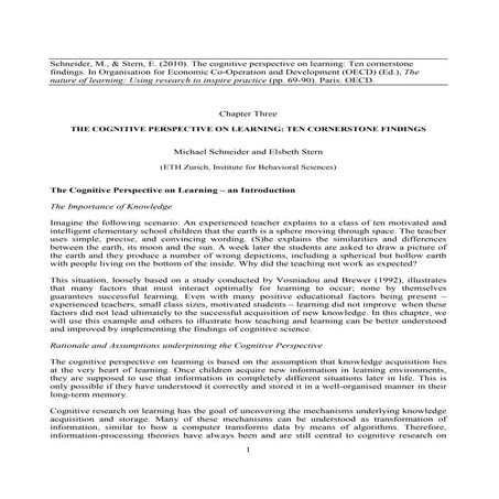 8- Cognitive Perspectives- 10 cornerstones -Schneider Stern 2010.pdf