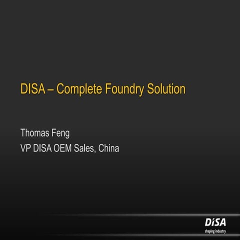 Complete foundry solution disa | PPTX