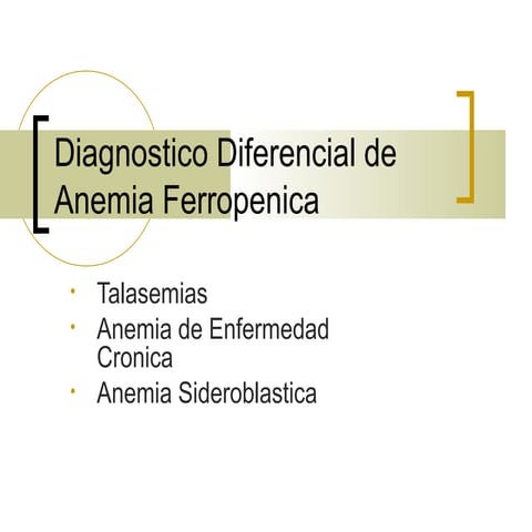 dx anemia ferropenica