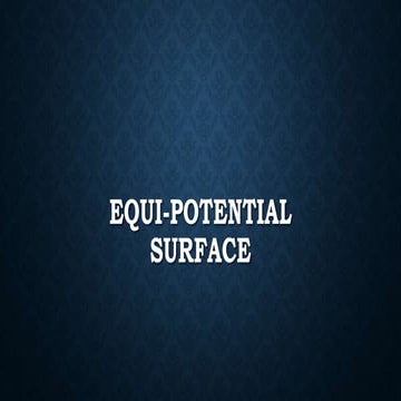EQUIPOTENTIAL ENERGY
