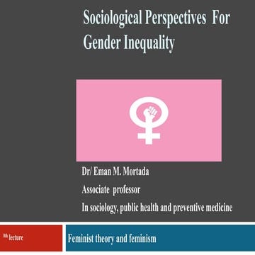 SOCIOLOGICAL PERSPECTIVES OF GENDER INEQUALITY