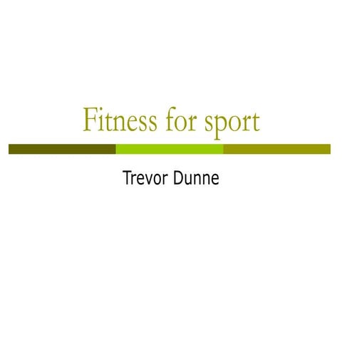 Energy Systems for Fitness