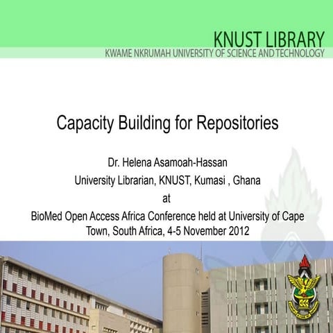 OAA12 - Capacity building for repositories. 