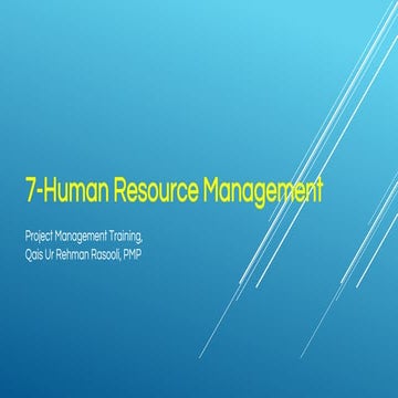 8- PMP Training - Human Resource Management