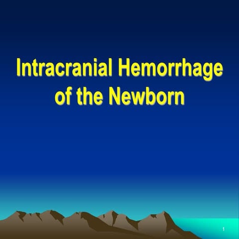 Intraventricular Hemorrhage in pediatrics | PDF