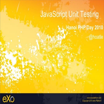 java script unit testing framework | PPT