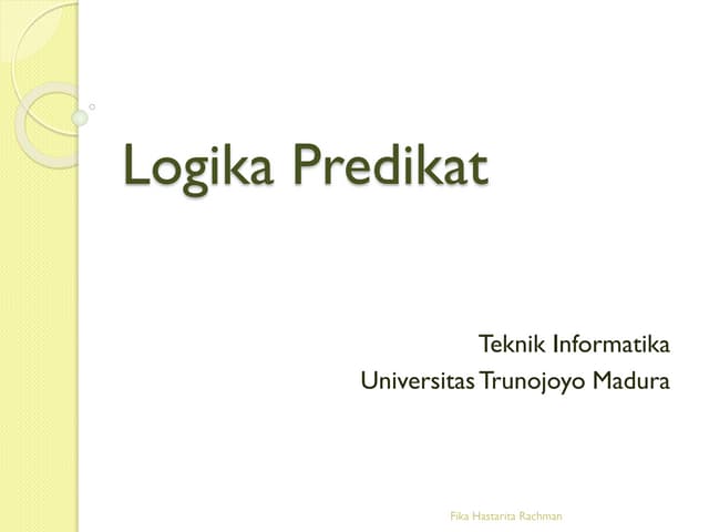 8  logika predikat