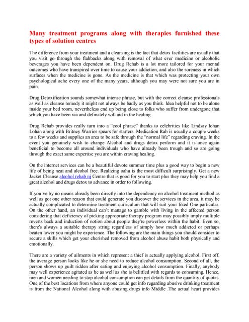 8 many treatment programs along wit...