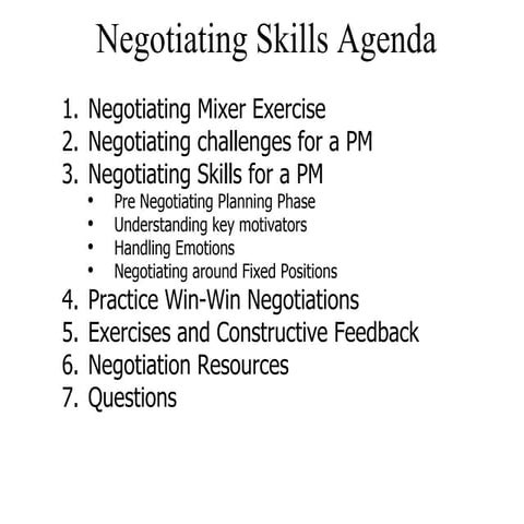 8 Negotiation Skills