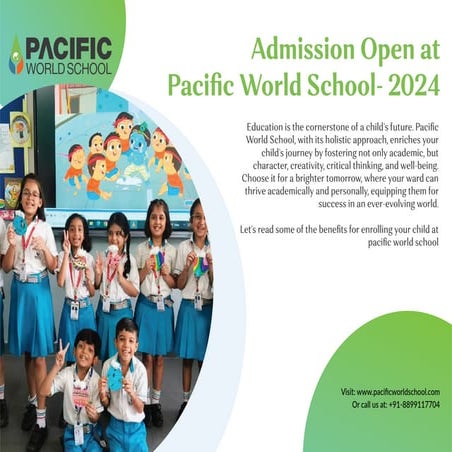 Admission Open at Pacific World School- 2024