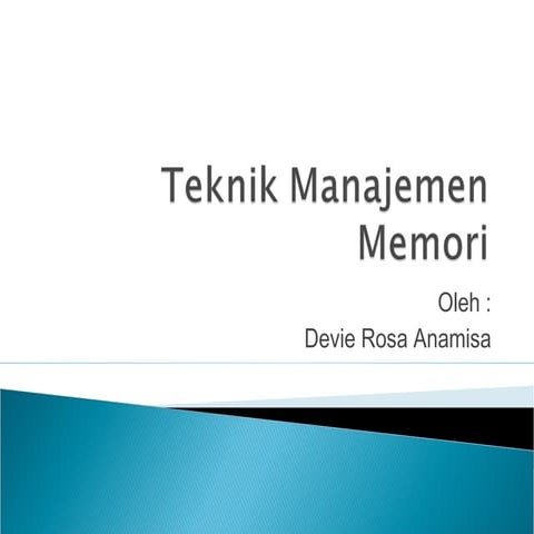 manajemen memori