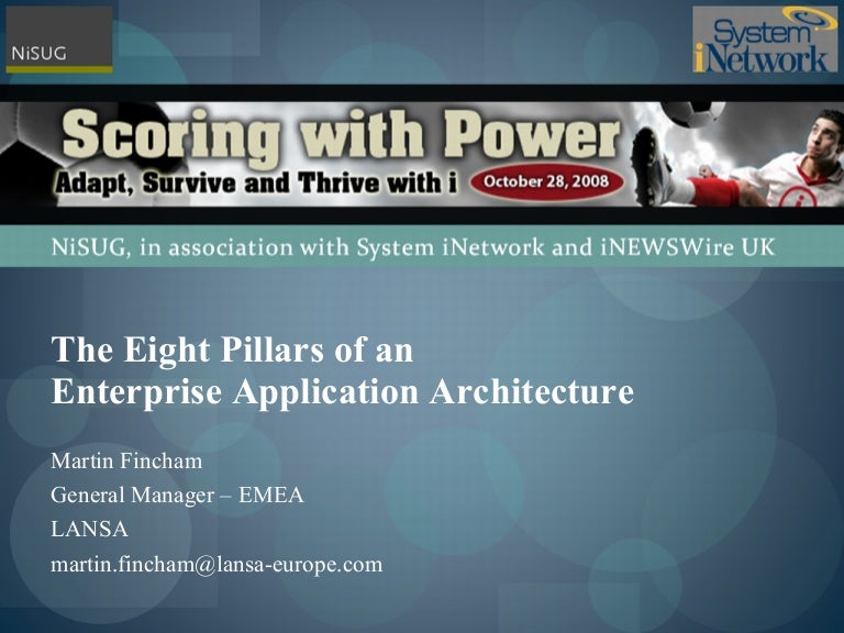Eight Pillars of an Enterprise Application Architecture
