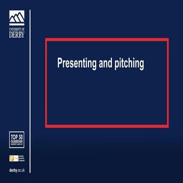 8   presenting and pitching