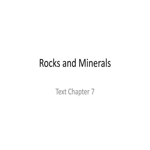 8. rocks & minerals