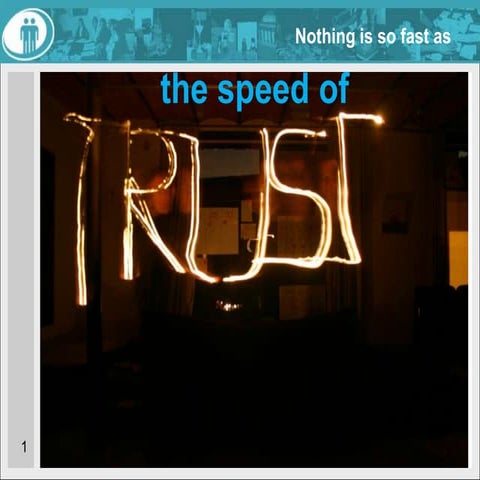 The speed of trust