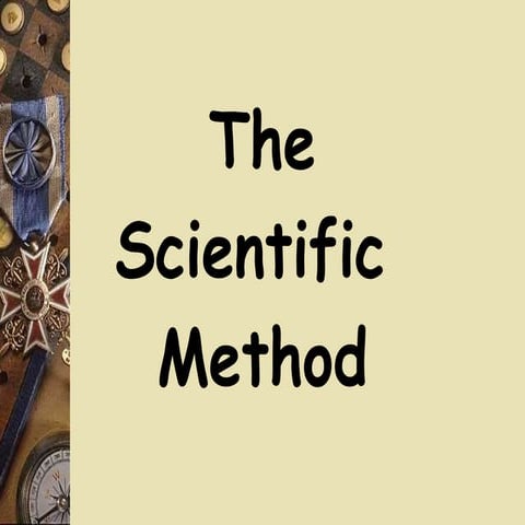8   the scientific method - summary