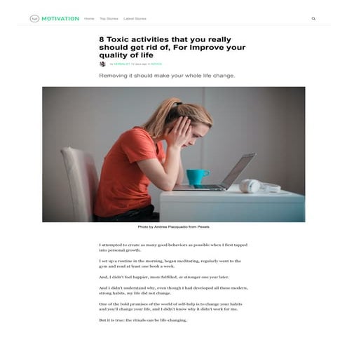 8 toxic activities that you really should get rid of for improve your quality...