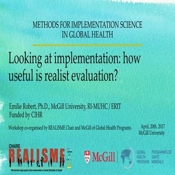Looking at implementation: how useful is realist evaluation?