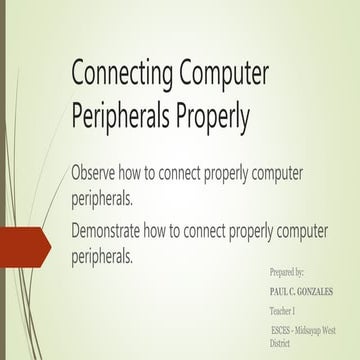 80 demonstrate how to connect properly computer peripherals