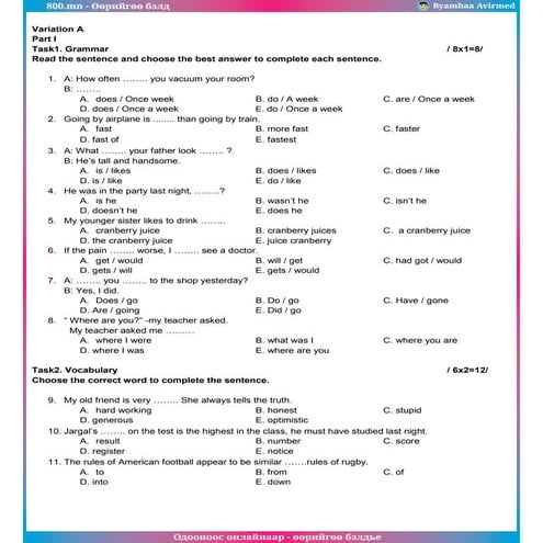 800.mn   2014 english a by byambaa avirmed