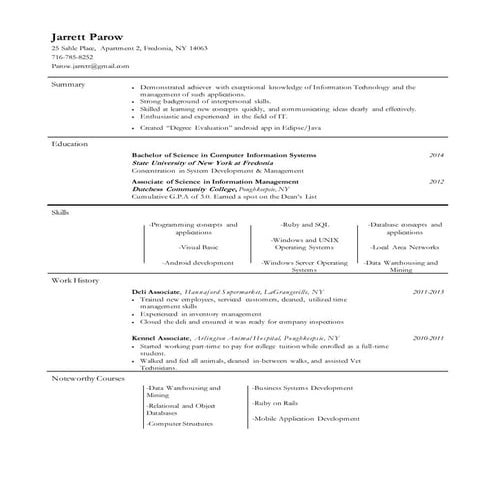 Handshake resume | DOCX