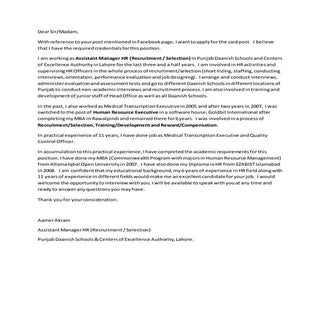 Cover Letter_Assistant Manager