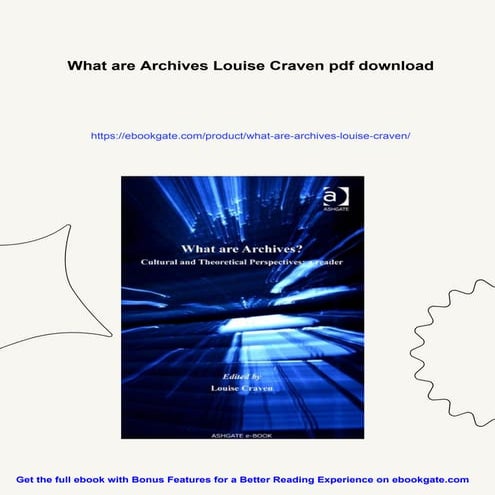 Download full ebook of What are Archives Louise Craven instant download pdf