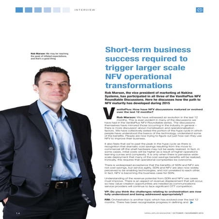 Rob Marson, Head of business strategy, nokia at Nokia networks